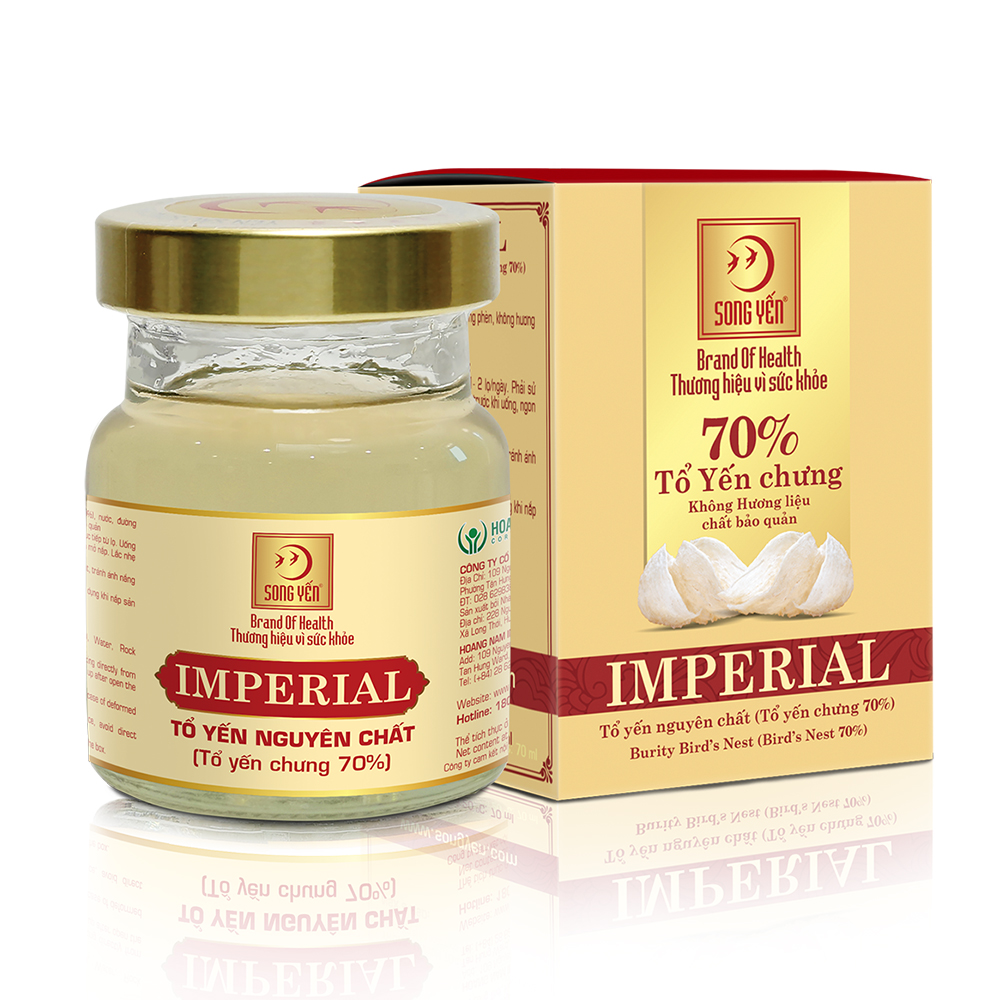 Imperial Tổ Yến Nguyên Chất (Tổ Yến Chưng 70%) 70 ml -1 Lọ