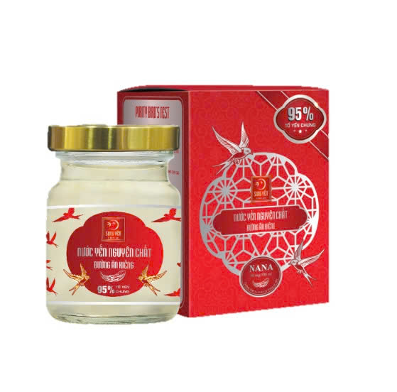Nước Yến Nguyên Chất Đường Ăn Kiêng (Tổ Yến Chưng 95%) - Hộp 1 lọ 70ml